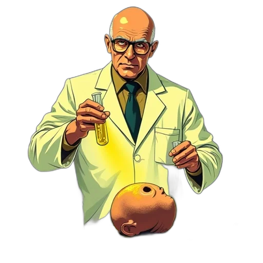 staff, jacket, bottle, face, concept art, comic book art, cartoon, pixel art transparent PNG cut-out