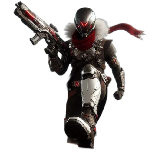 weapon, robot, sword, concept art, 3d render, cyberpunk, red, futuristic transparent PNG cut-out