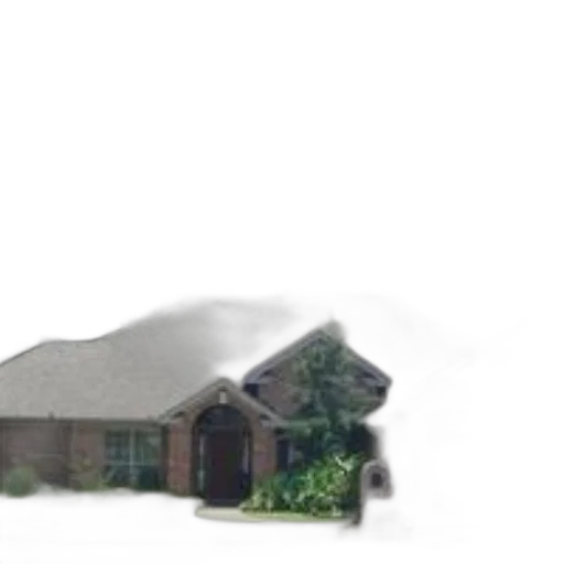 building, 3d render, photorealistic, concept art, fog, earth tones, two-story, brick transparent PNG cut-out