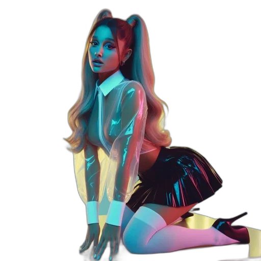 dress, concept art, 3d render, cartoon, pixel art, neon lights, neon, pastel transparent PNG cut-out