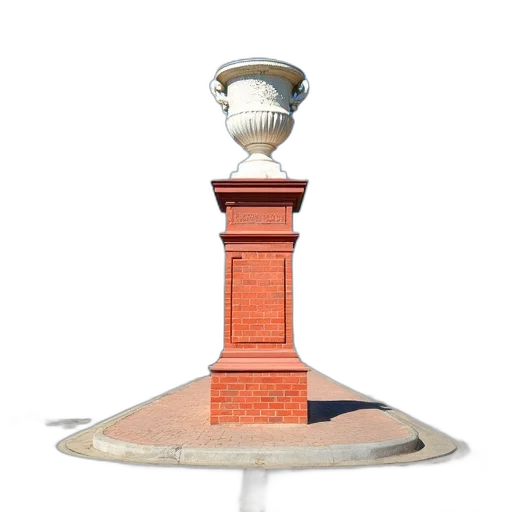 hat, crown, umbrella, staff, 3d render, photorealistic, red, brick transparent PNG cut-out
