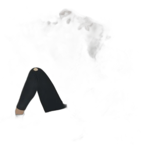 shoes, umbrella, jacket, hair, concept art, 3d render, photorealistic, pixel art transparent PNG cut-out
