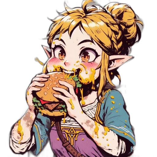 food, dragon, pixel art, concept art, watercolor, fantasy art, golden, green transparent PNG cut-out