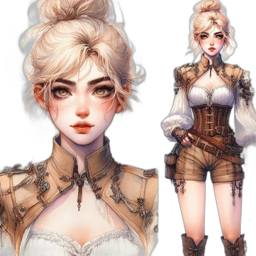 fantasy art, concept art, photorealistic, comic book art, earth tones, pastel, golden, monochrome transparent PNG cut-out