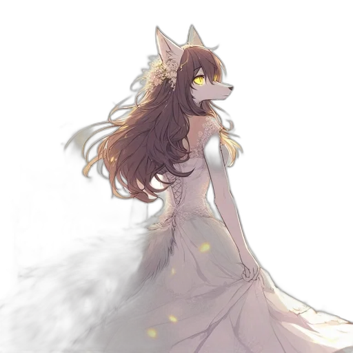 dress, creature, crown, staff, watercolor, anime, concept art, fantasy art transparent PNG cut-out
