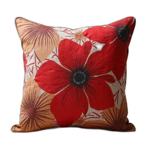 flower, furniture, photorealistic, red transparent PNG cut-out
