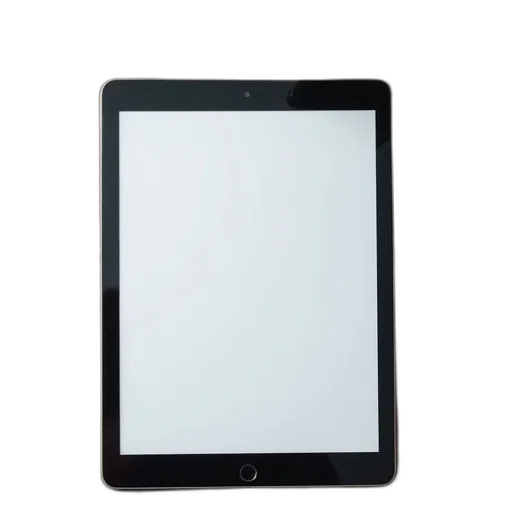 face, robot, black, tablet, stylus, lying, wooden, surface transparent PNG cut-out