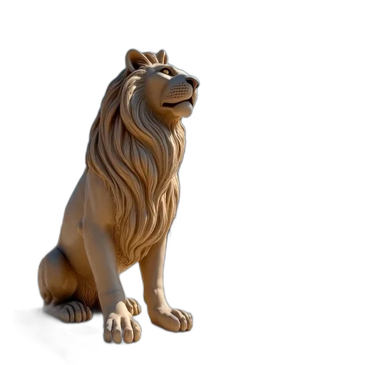 animal, crown, creature, staff, 3d render, photorealistic, concept art, fantasy art transparent PNG cut-out