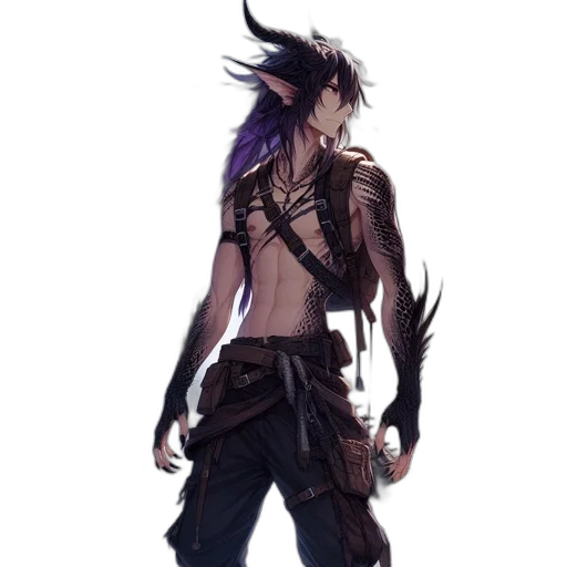 staff, dragon, creature, weapon, concept art, fantasy art, cyberpunk, pixel art transparent PNG cut-out