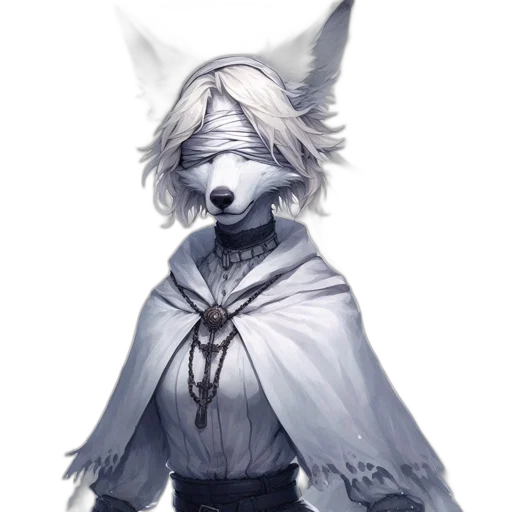 mask, staff, face, animal, concept art, fantasy art, watercolor, pixel art transparent PNG cut-out