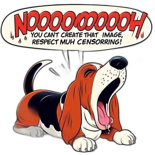 animal, creature, cartoon, comic book art, animated, basset, hound, dog transparent PNG cut-out