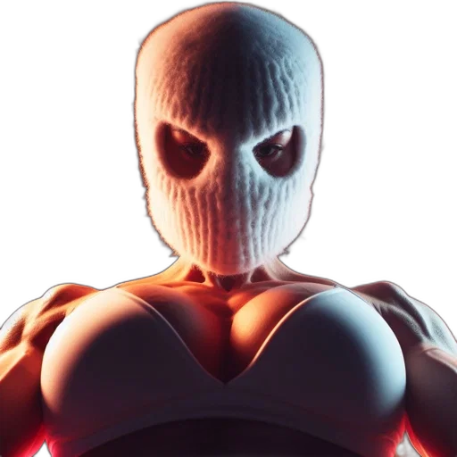 mask, robot, face, creature, 3d render, concept art, comic book art, pixel art transparent PNG cut-out