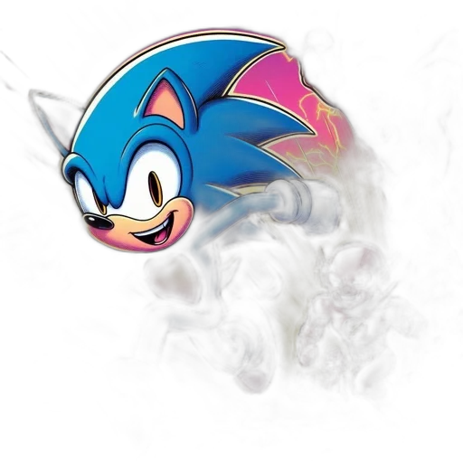 mask, creature, weapon, hair, 3d render, concept art, vaporwave, fantasy art transparent PNG cut-out