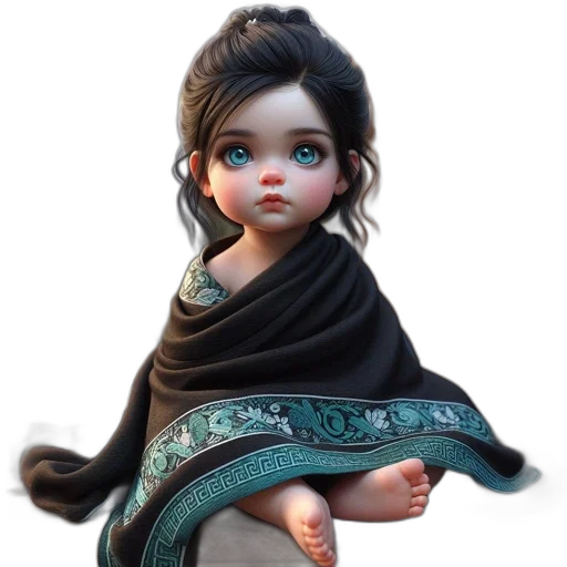dress, fantasy art, 3d render, concept art, photorealistic, dark, young, girl transparent PNG cut-out