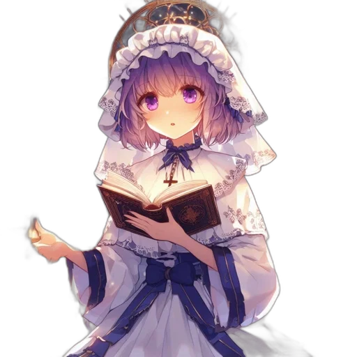 dress, staff, hat, crown, pixel art, anime, fantasy art, concept art transparent PNG cut-out