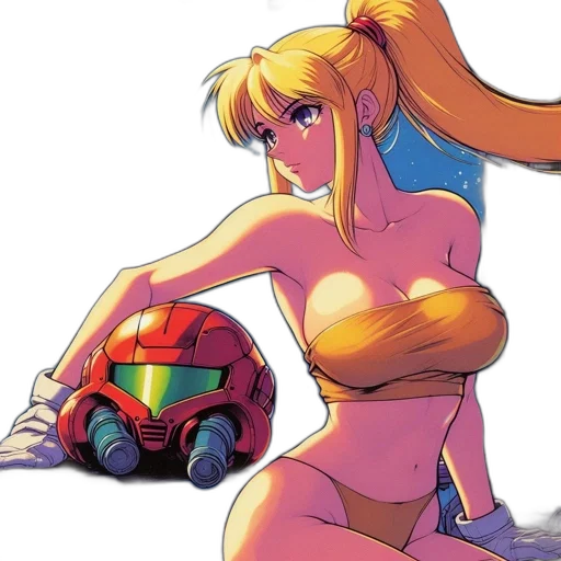 robot, weapon, concept art, vaporwave, pixel art, anime, beach, animated transparent PNG cut-out
