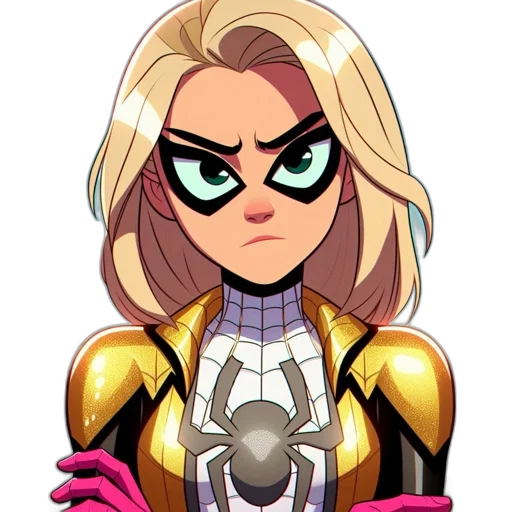 robot, comic book art, cartoon, concept art, pixel art, blonde-haired, green-eyed, superhero transparent PNG cut-out