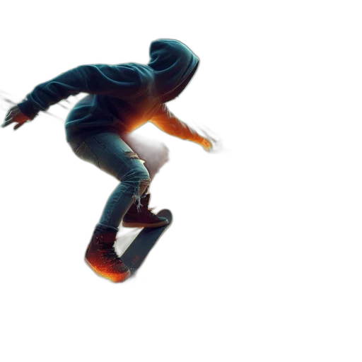 shoes, robot, 3d render, concept art, photorealistic, outer space, person, skateboards transparent PNG cut-out