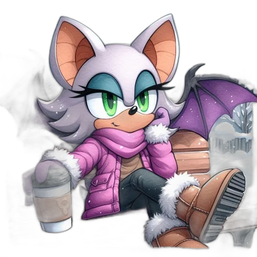 dragon, creature, jacket, concept art, fantasy art, pixel art, vaporwave, snow transparent PNG cut-out