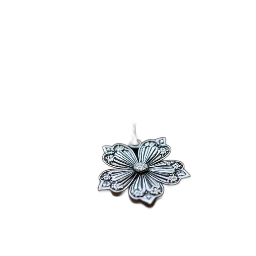 jewelry, flower, crown, photorealistic, silver, necklace, detailed, floral transparent PNG cut-out