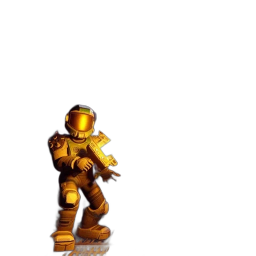 robot, staff, weapon, pixel art, 3d render, concept art, fantasy art, outer space transparent PNG cut-out
