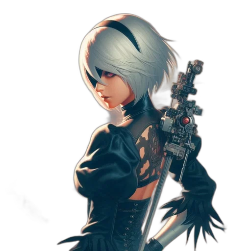 staff, weapon, sword, jacket, concept art, fantasy art, cyberpunk, pixel art transparent PNG cut-out