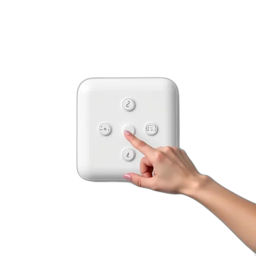 3d render, white, electronic, device, touch-sensitive, interface, shown, hand transparent PNG cut-out