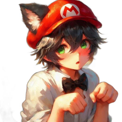 hat, staff, weapon, animal, anime, watercolor, pixel art, fantasy art transparent PNG cut-out
