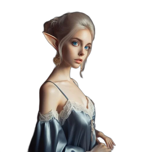 dress, staff, face, jewelry, fantasy art, concept art, photorealistic, oil painting transparent PNG cut-out