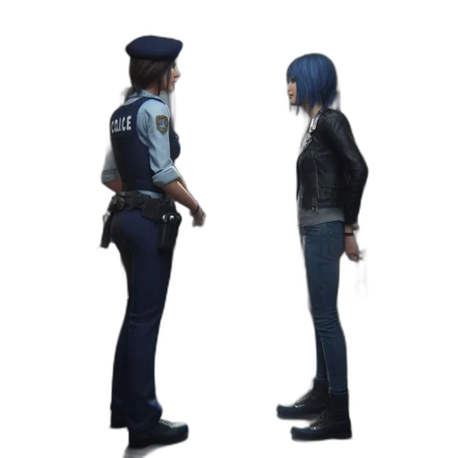 jacket, weapon, staff, concept art, 3d render, photorealistic, cyberpunk, blue transparent PNG cut-out