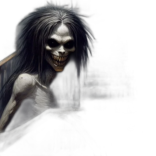 creature, mask, face, concept art, fantasy art, photorealistic, comic book art, dark transparent PNG cut-out