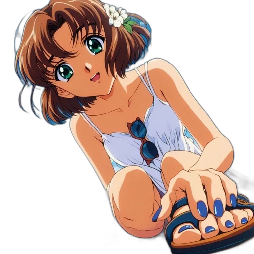 jewelry, dress, anime, vaporwave, cartoon, pixel art, animated, girl transparent PNG cut-out