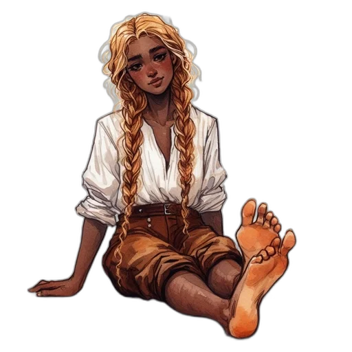 staff, fantasy art, concept art, comic book art, pixel art, earth tones, golden, woman transparent PNG cut-out