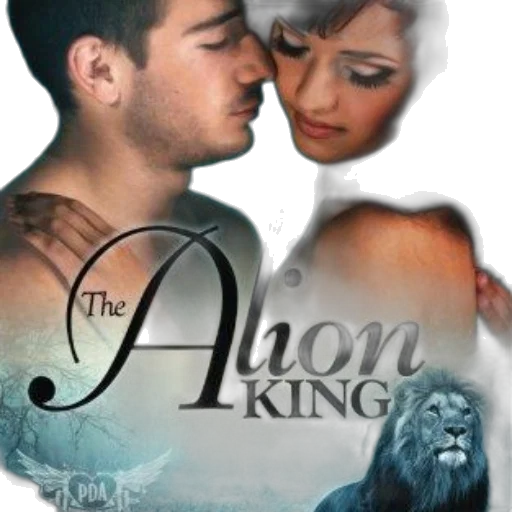 fantasy art, photorealistic, comic book art, concept art, fire, alion, king, book transparent PNG cut-out