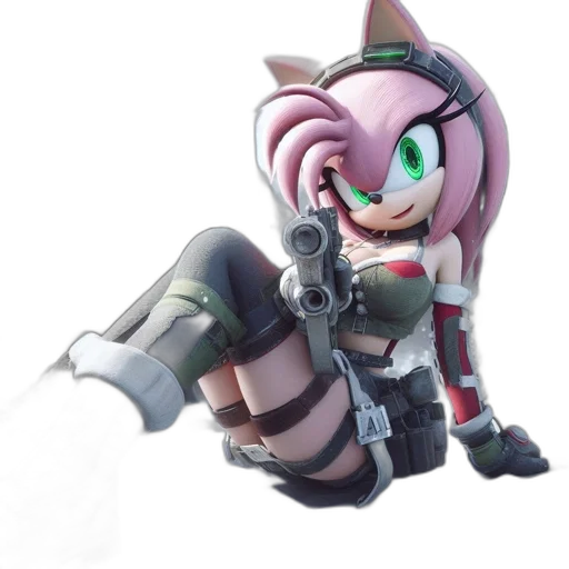 weapon, staff, robot, animal, concept art, 3d render, cyberpunk, pixel art transparent PNG cut-out