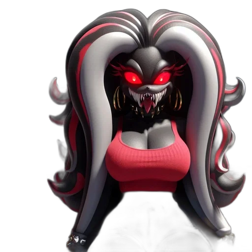 mask, creature, hair, concept art, 3d render, fantasy art, ominous, animated transparent PNG cut-out