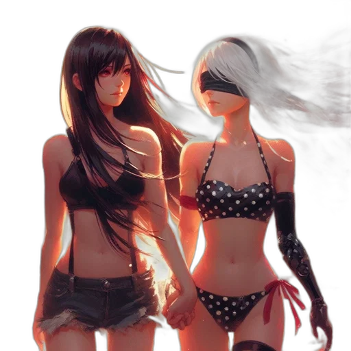 concept art, fantasy art, anime, comic book art, neon lights, beach, fire, underwater transparent PNG cut-out