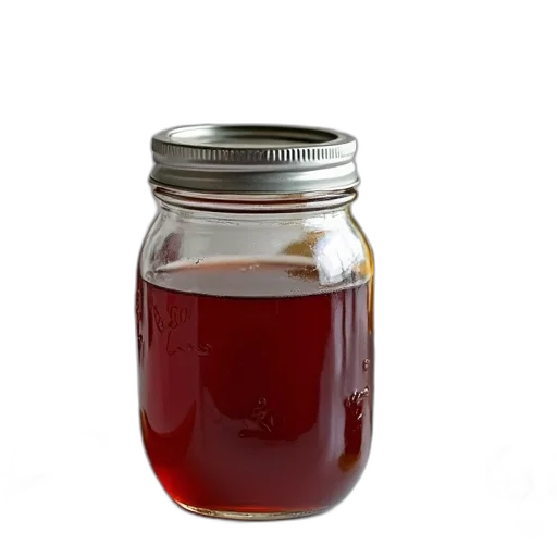 bottle, food, glass, jar, filled, dark, red, liquid transparent PNG cut-out
