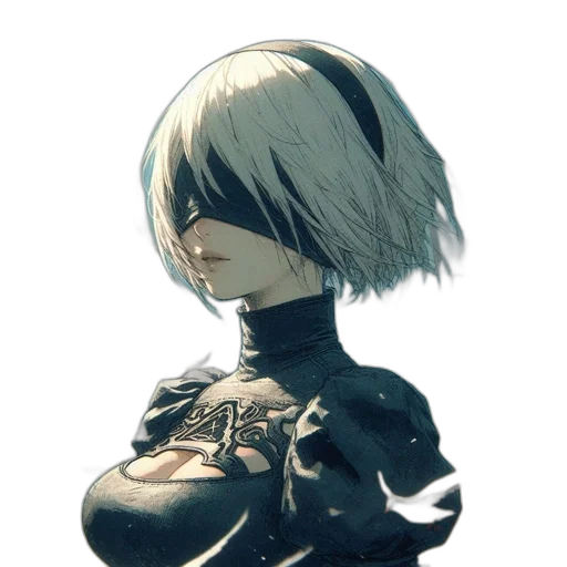 face, dress, mask, weapon, concept art, pixel art, cyberpunk, 3d render transparent PNG cut-out