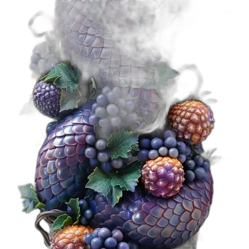 dragon, food, crown, bottle, photorealistic, fantasy art, concept art, 3d render transparent PNG cut-out