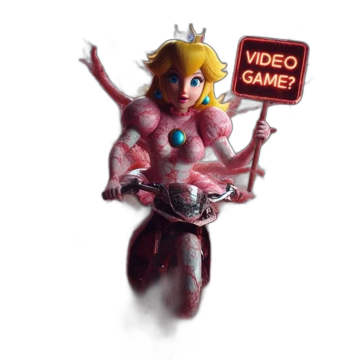 robot, concept art, pixel art, fantasy art, 3d render, princess, peach, portrayed transparent PNG cut-out