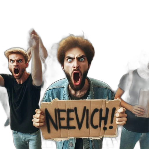 concept art, cartoon, photorealistic, 3d render, animated, crowd, protests, event transparent PNG cut-out