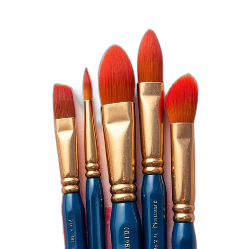 photorealistic, 3d render, blue, red, golden, colorful, set, paint transparent PNG cut-out