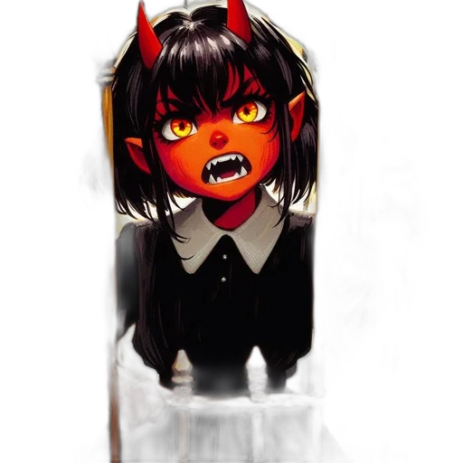 creature, face, mask, staff, anime, 3d render, pixel art, concept art transparent PNG cut-out