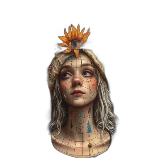 crown, mask, face, hat, fantasy art, concept art, pixel art, watercolor transparent PNG cut-out