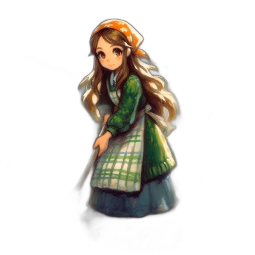 dress, staff, jacket, pixel art, concept art, fantasy art, watercolor, snow transparent PNG cut-out