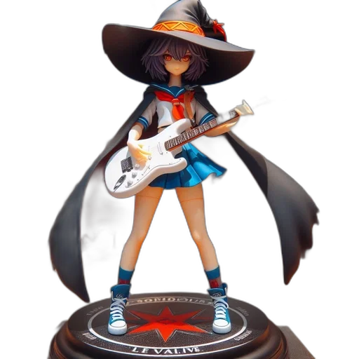 hat, concept art, 3d render, detailed, figurine, young, purple-haired, anime transparent PNG cut-out