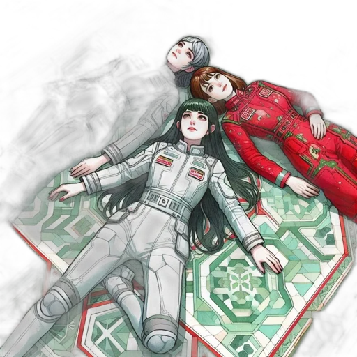 robot, concept art, comic book art, cyberpunk, fantasy art, outer space, red, three transparent PNG cut-out