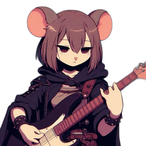 mask, jacket, animal, creature, anime, pixel art, cyberpunk, cartoon transparent PNG cut-out