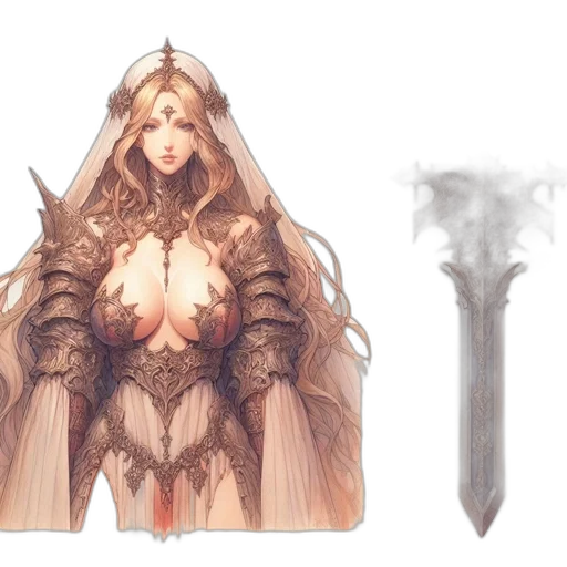 sword, weapon, dress, dragon transparent PNG cut-out